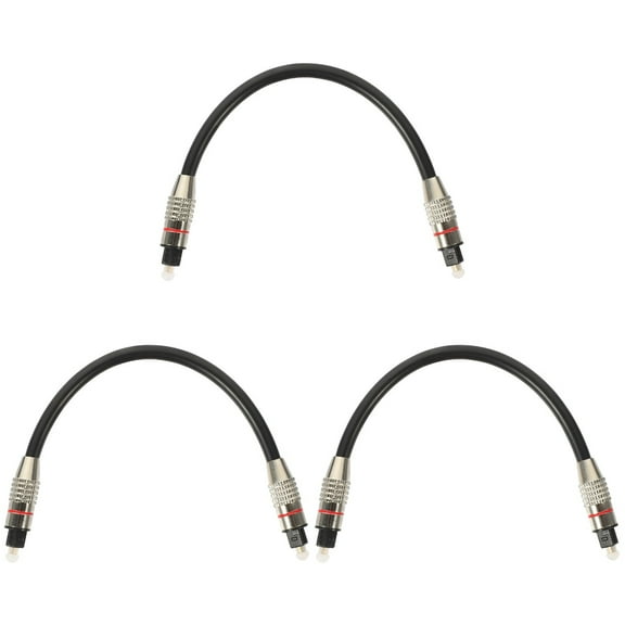 FELTECHELECTR 3Pcs Professional Black Fiber Optical Cable for Car High-Definition Sound