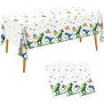 thumbnail image 1 of 3pcs Dinosaur Party Supplies Dinosaur Tablecloth Disposable Watercolor Dinosaur Birthday Table Cover Plastic Rectangular Table Cover for Boys Kids Birthday Party Decorations 54"x108", 1 of 13