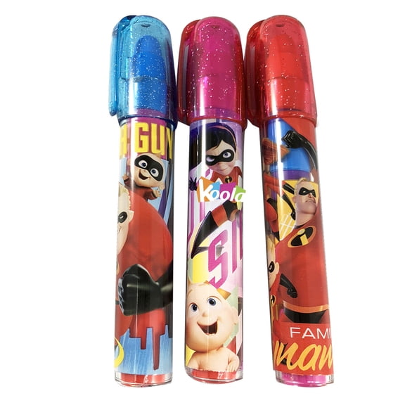 3pcs Disney Incredibles 2 Pop Up Eraser 3 Assorted Design Party Favors Gift
