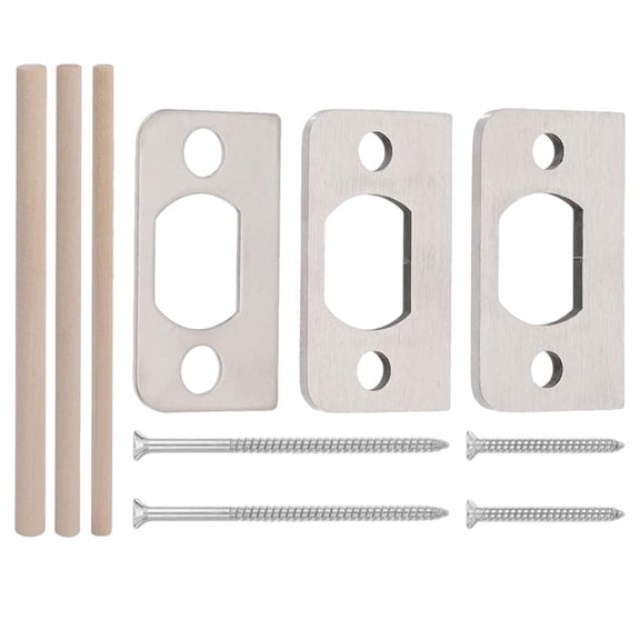 3pcs Door Lock Strike Plate Security Door Strike Spacer Shim Plates
