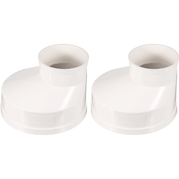 3pcs Duct Reducer (3" to 2") - Round Duct Adapter Fitting Pipe Increaser Reducer Pipe Connector, Fits DWV (Drain, Waste and Vent) Air Ventilation Ducting, White