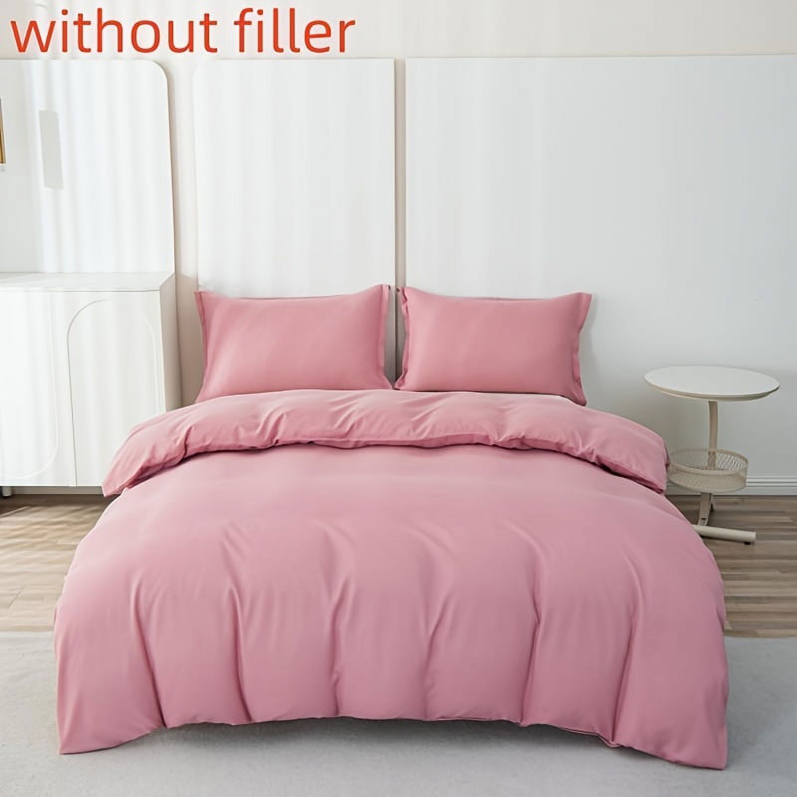 3pcs Duvet Cover Set (1*Duvet Cover + 2*Pillowcase Without Core) Solid