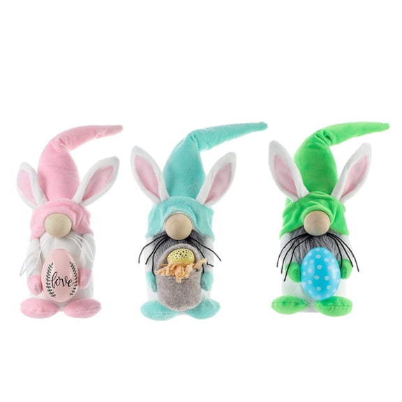 3pcs Easter Faceless Doll Rabbit Gnomes Doll Plush Easter Bunny Doll ,Desktop Cartoon Rabbit Doll Decorations,Home Decorations,Party Ornaments