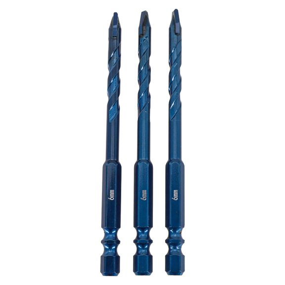 3pcs Eccentric Drill Drilling For Glass Tile Punching Rock Slab Triangle 6mm 8mm Carbide Drill Bit For Drlling On Drywall