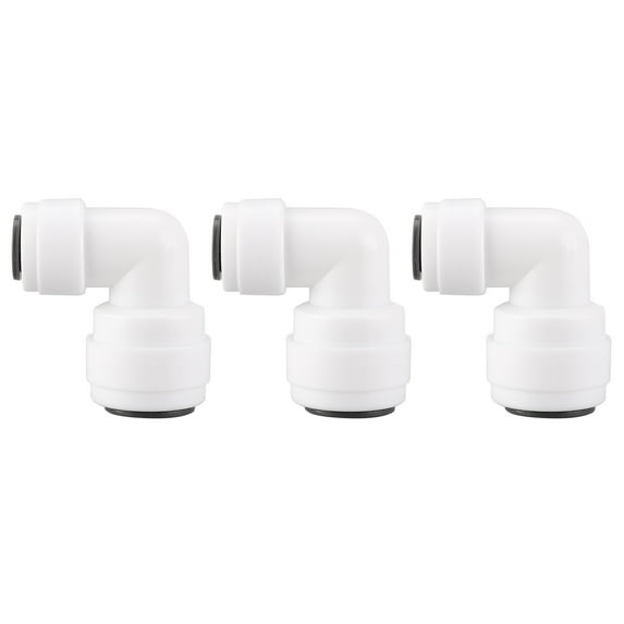 3pcs Elbow 1/4 Inch Tube OD to 3/8 Inch Quick Water Purifier Tube Connector Filter Pipe Joint Reverse Osmosis System
