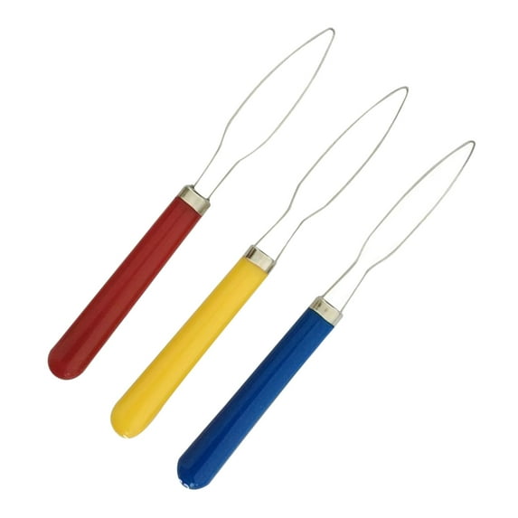 3pcs Elderly Button Dressing Aid Seniors Hook Zipper Pull Helper Button Puller Stainless