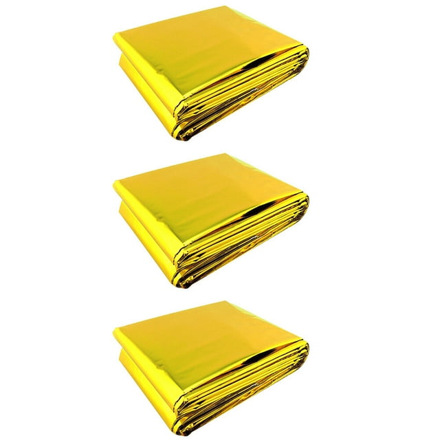 3pcs Emergency Blanket Thermal Blankets Survival Space Blankets for