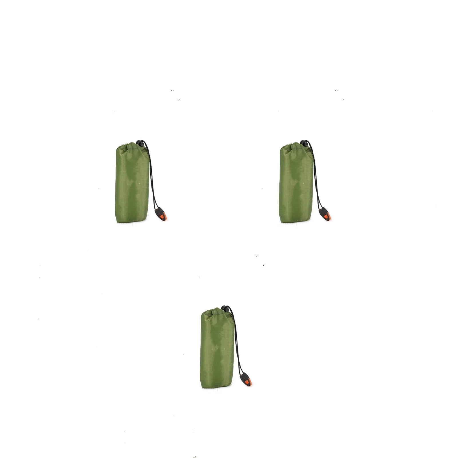 3pcs Emergency Sleeping Bags Thermal-Emergency-Blankets Ultralight Space Blankets Survival Waterproof Multi-Purpose Survival Gear for Hiking, Camping, Outdoor Survival Gear，240*150cm，green