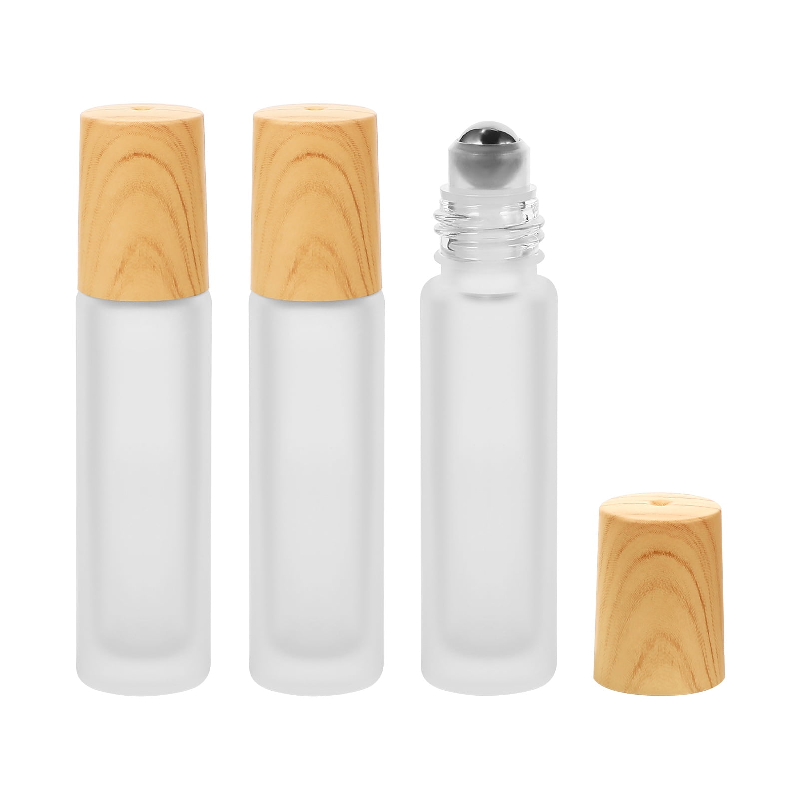 3pcs Empty Rollerball Bottles Essential Oil Bottles Refillable Roll on Perfume Bottles (10ml