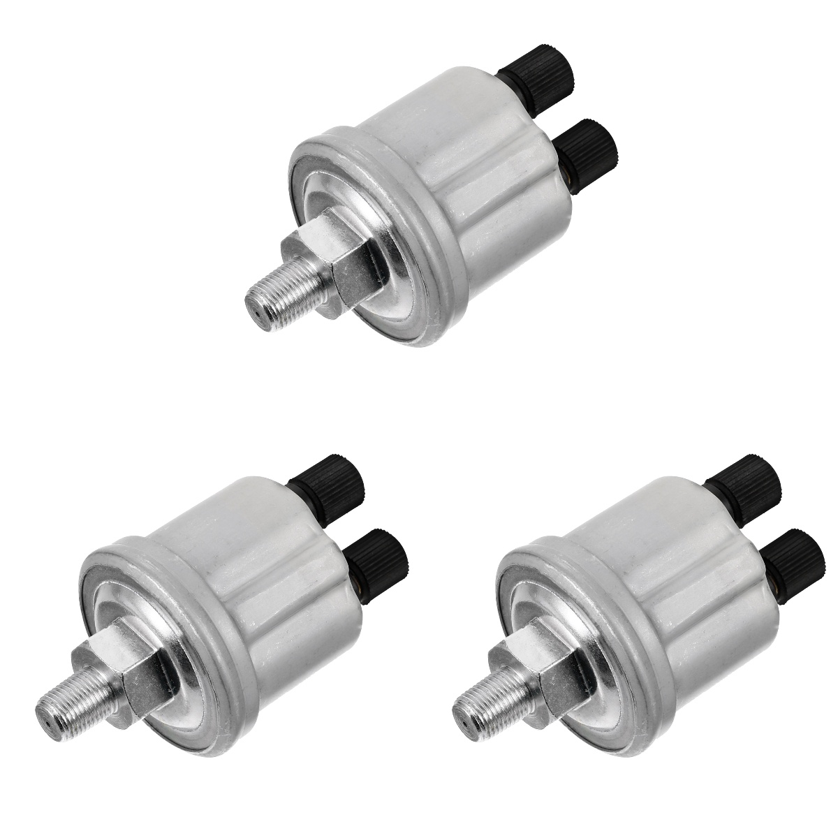 3pcs Engine Oil Pressure Sender Automotive Oil Sending Unit 1/8 NPT Car