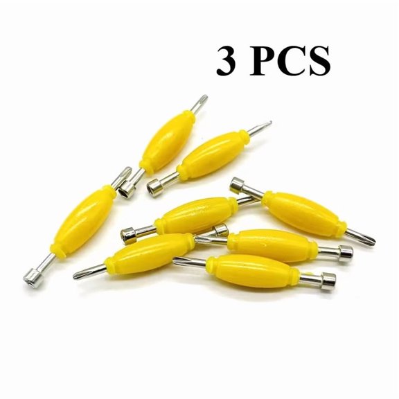3pcs Ergonomic Finger Slide Screwdriver Set - Durable Metal Construction with Double-Ended Hex & Phillips Bits for Tight Spaces