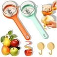 thumbnail image 1 of 3pcs Ergonomic Grip Multifunctional Peeler with Storage Box - Stainless Steel Fruit & Vegetable Peeling Knife with Built-in Catch Container for Kitchen Prep(3pcs orange), 1 of 6