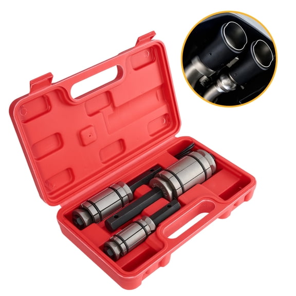 3pcs Exhaust Pipe Expander Set, Heavy-Duty Carbon Steel Repair Tool for Muffler/Exhaust System, Non-Slip Grip