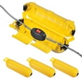 thumbnail image 1 of 3pcs Extension Cord Cover IP44 Water-Resistant Electrical Connection Box, Yellow, 1 of 6