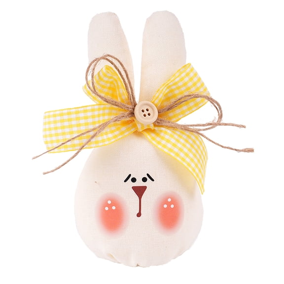 3pcs Fabric Easter Bunny Decoration 2026 Spring Rabbit Head Figurine with Cute Expression for Table Tiered Tray Party Home Decor