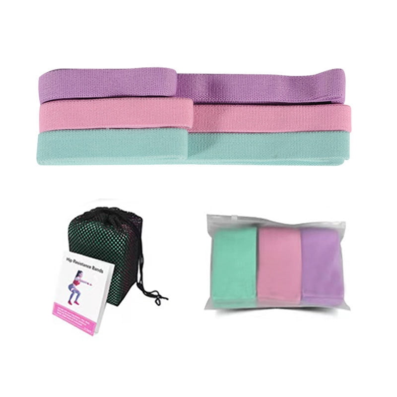 3pcs Fabric Resistance Bands Set Non Slip Stretch Bands for Glutes Legs Workout Home Gym Exercise Training