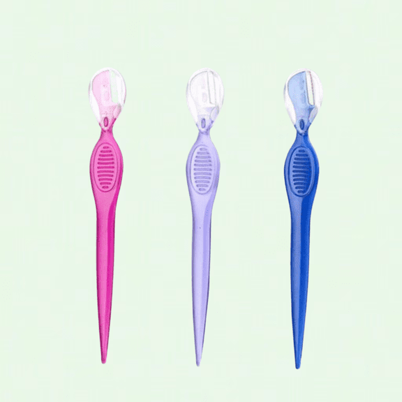 3pcs Facial Tools Set - Electric Shaver, Stainless Steel Eyebrow Scraper, Hand Tools for Beauty Makeup