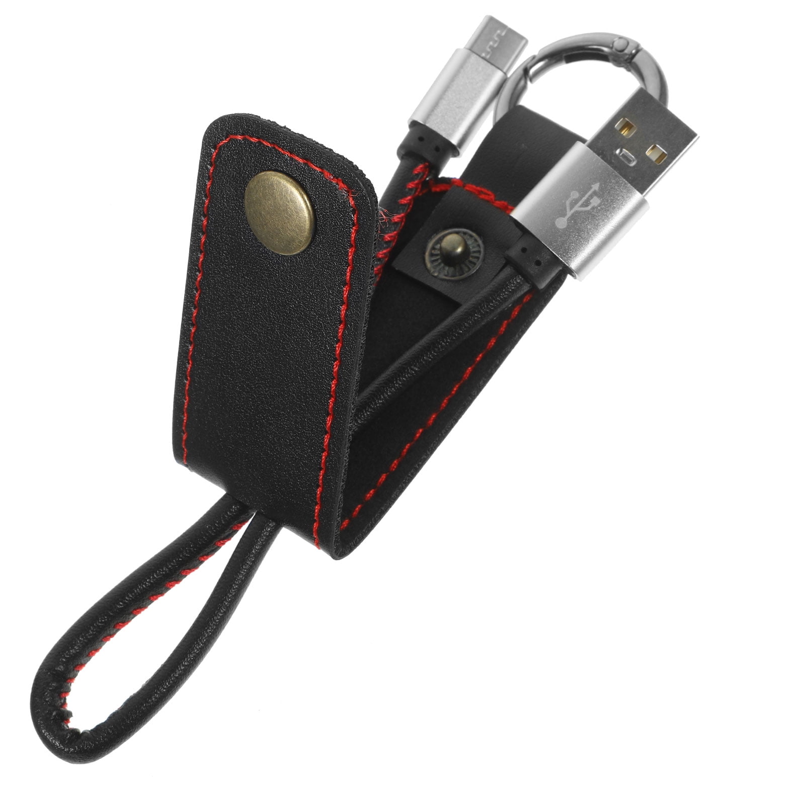 3pcs Fashion Fast Charging USB Cable Type C Leather Keychain