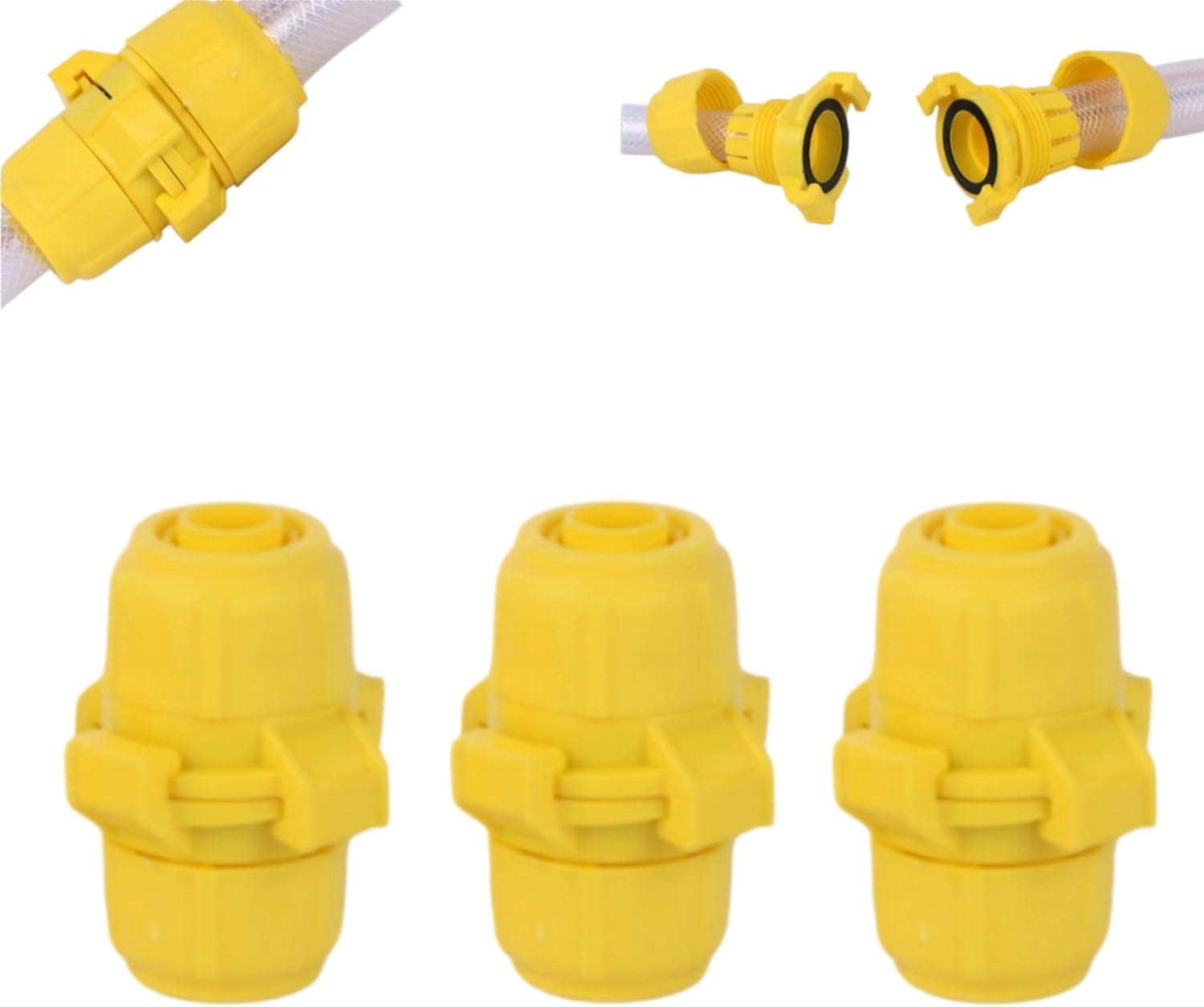 3pcs Fast Grab Buckle Water Pipe Connector - Garden Hose Quick Connect ...