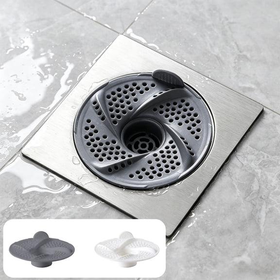 3pcs Fast Swirl Sink Filter Screens, Universal Bathroom Hair Guard, Anti Clogging Drain Strainer for Kitchen Sink, Bathtub and Washbasin, Reusable Versatile Drainage Filter Accessories, White