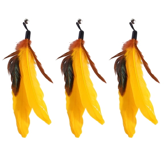 3pcs Feather replacement head cat toy interactive toy