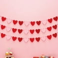 thumbnail image 1 of 3pcs Felt Heart Garland Banner Galentines Day Decorations, Pre-Strung Heart Garland for Anniversary Wedding Engagement Party Home Office Wall Decorations Supplies, 1 of 6