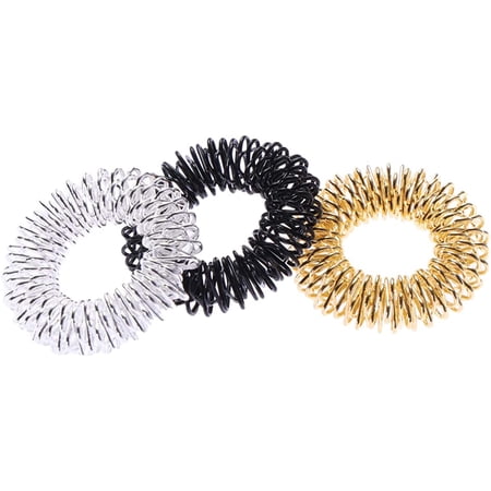 3pcs Fidget Rings Acupuncture Rings Gold/Silver/Black Sensory Ring for Stress Release