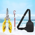 thumbnail image 1 of 3pcs Fishing Pliers Set, Stainless Steel Multi-Functional Fishing Shears, Durable Braided Fishing Line Cutter, Hook Remover, and Tackle Organizer with Fanny Pack and Carabiner Clip, 1 of 5