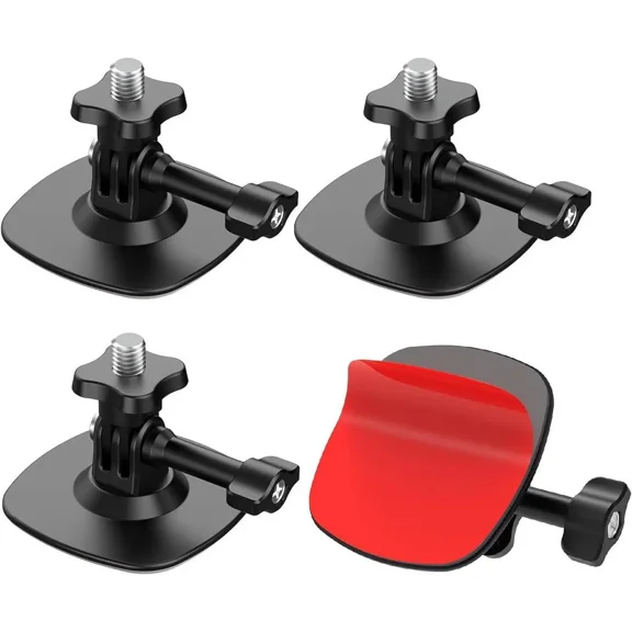 3pcs Flexible Adhesive Sticky Mount Compatible with Insta360 Helmet Mount X5/X4/X3/X2 GO 2/3/S Hero 13/12/11/10/9/8 Snowboard Surfboard for Insta 360 Mount Kit