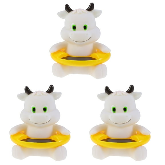 3pcs Floating Bath Thermometer Cartoon Animal Shape Tub Thermometer for Baby Toy Bathtub Swimming Pool (Calf)