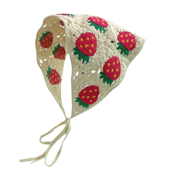 3pcs Floral Crochet Hair Bandanas Headscarf Women Hair Scarf Headband Vintage Head Kerchief