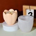 thumbnail image 1 of 3pcs Flower DIY Candle Making Resin Casting Molds For UV Resin Epoxy Resin Craft Making White 79.5x81x84.5mm Inner Diameter: 40.5mm, 1 of 5