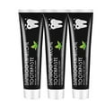 3pcs Fluoride Free Mint Toothpaste Natural Bamboo Activated Charcoal Teeth Whitening