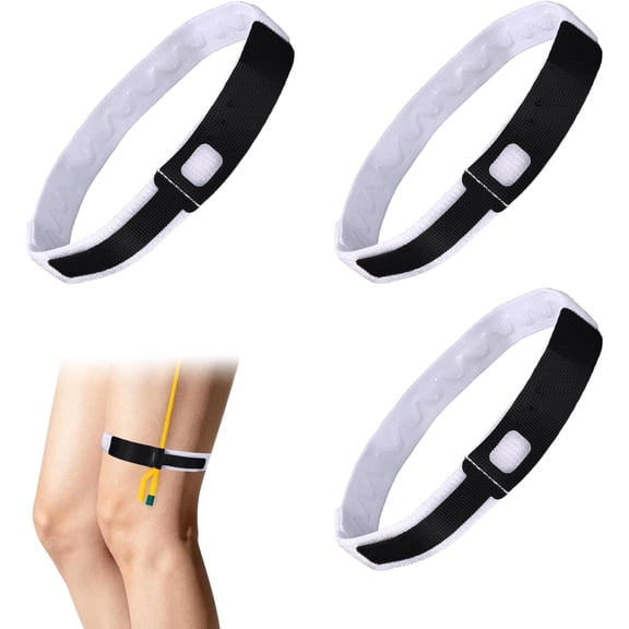 3pcs Foley Catheter Leg Straps, 21.1x1in/53.6x2.6cm Reusable Nylon Urinary Medical Bag Holder Fixation Anti-Slip Stabilization Device for Secure Tube Accessories Supplies Comfortable to Wear