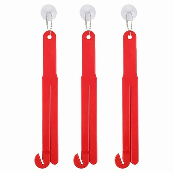 3pcs Food Bag Opener, Food Pouch Cutter with Stainless Steel Blade Sealed Grocery Bag Squeezer with Suction Cup,3 pieces x food bag openers,Red