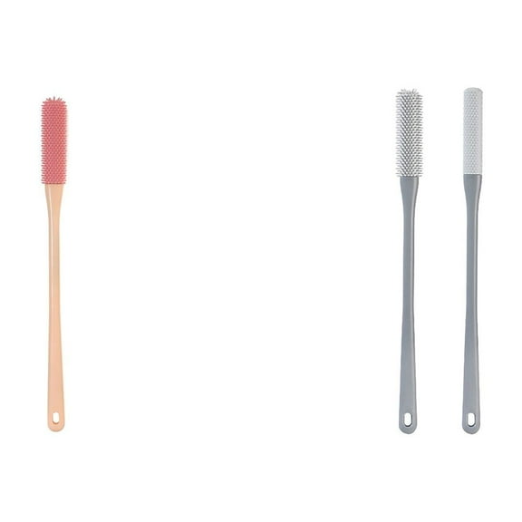 3pcs Foot Brush Toe Brush 15.7inch Soft Silicone Foot Wash Brush for Shower Long Handle Shower Brush Toe Washer for Shower Foot Scrubber Dead Skin Remove Foot Brush