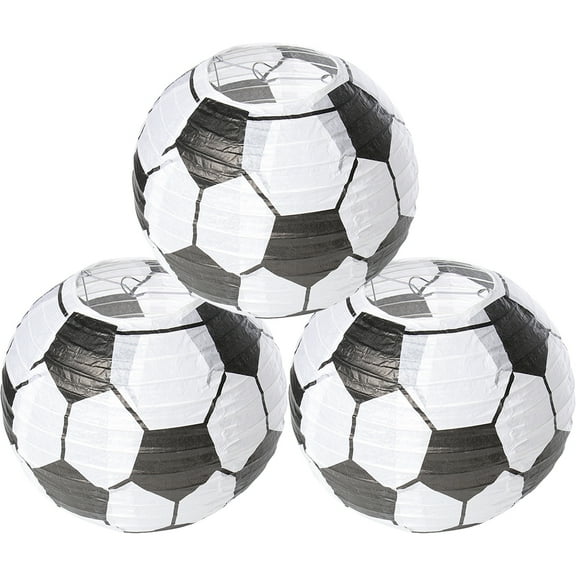 3pcs Football Sports Soccer Party Paper Lantern Hanging Lantern Decoration Party Decoration