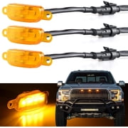 3pcs For Ford F150 Raptor Style Truck SUV Yellow Amber LED Front Grille Grill Running Lights