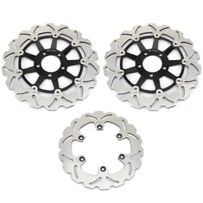 3pcs Front Rear Brake Rotors For Kawasaki Concours 1000 GTR1000 ZG1000A 1994-2006