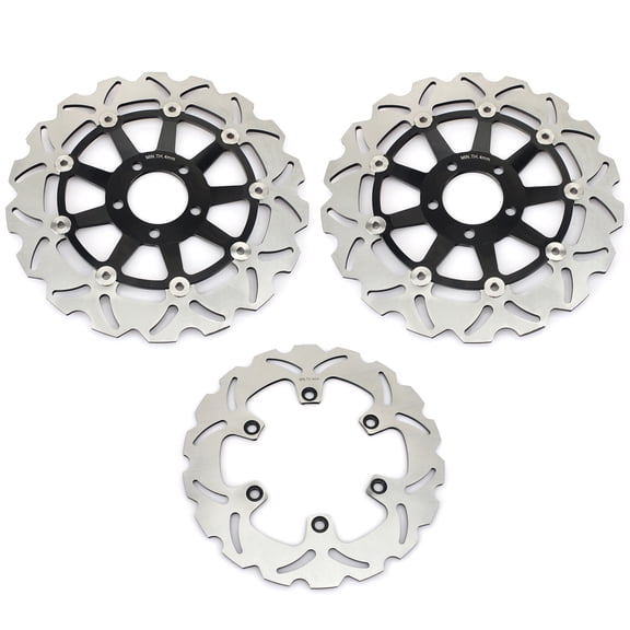 3pcs Front Rear Brake Rotors For Kawasaki Concours 1000 GTR1000 ZG1000A 1994-2006