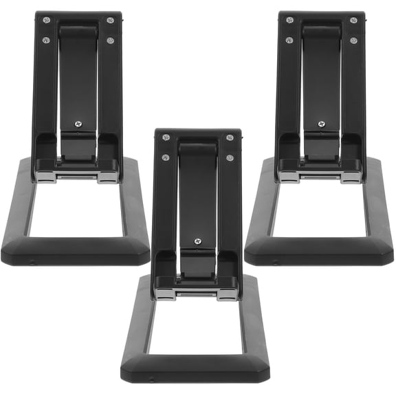 ifundom 3Pcs Universal Folding Phone Stand Desktop Phone Holder Black Plastic Material