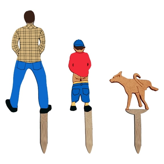 3pcs Funny Decoration For Potted Peeing Man And Boy Accessories Lover Gifts Accessories Indoor For Stakes