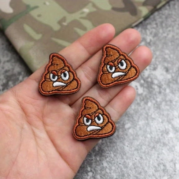 3pcs Funny Embroidered Hook and Loop Patches - Mini Tactical Morale Badges for Gear Customization