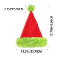 thumbnail image 1 of 3pcs Funny Santa Hat for Adults – Soft Plush Red and Green Christmas Hat for Men and Women – Cozy Holiday Party Headwear, 1 of 5