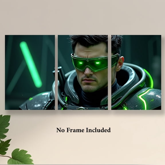 3pcs Futuristic Armor Canvas Art Prints - Frameless, High-Quality Wall Decor for Home, Office, Bar, Classroom, Dormitory - Ideal for Easter, Mother'S Day, Graduation Gifts, Wall Decorations