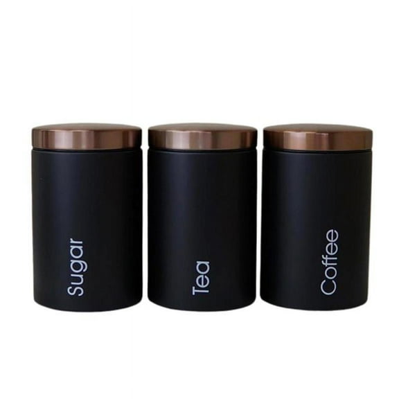 3pcs Galvanized , Coffee and Sugar Canisters, Kitchen Dry Been Storage