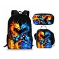 thumbnail image 1 of 3pcs Game Backpack Set 17in Travel Daypack Cool Large Capacity Double Shoulder Backpack, 1 of 5