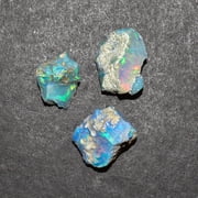 3pcs Genuine Ultra Fire AA+ Natural Raw Ethiopian Fire Opal Gemstone, Chakra Healing Crystal, Rough Crystals and Gemstone, October Birthstone, Jewelry Making, Birthday Gift, DIY Crafts