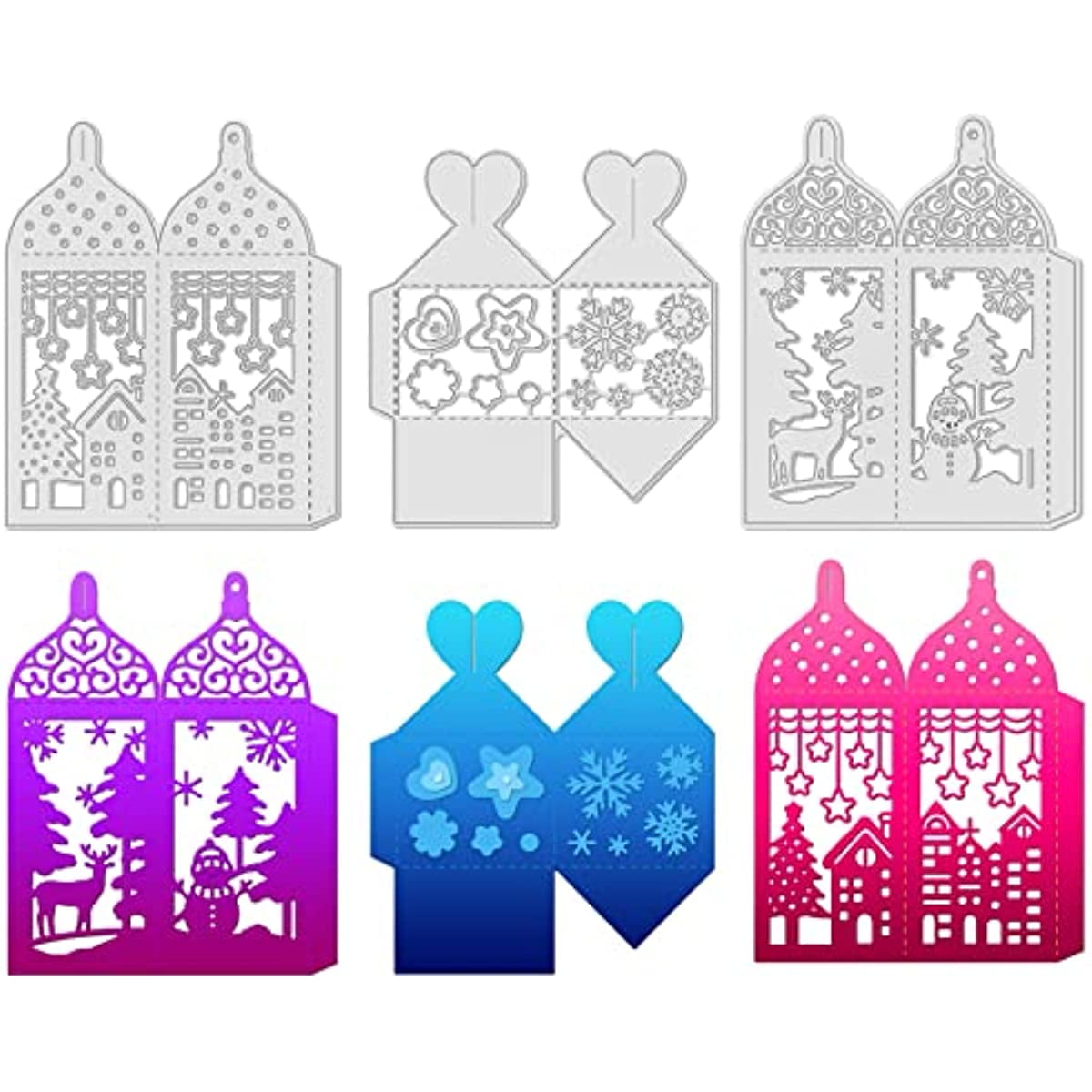Metal Craft Envelope Cutting Dies for Card Making, 3D Boxes Die Cuts Flower  Frame Embossing Stencils Template Mould for Card Scrapbooking and DIY