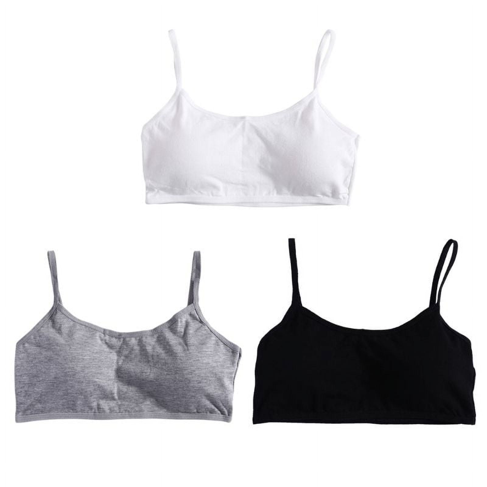 3pcs Girl Underwear Cotton Bras Girls Soft Sports Bra Top Breathable For Teens  Training Bra 8-18Y 